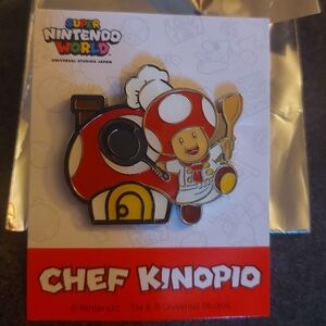Super Nintendo World Japan Chef Kinopio Enamel Pin